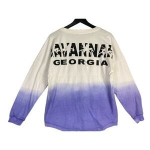 Savannah Georgia Women's S Multicolor Long‎ Sleeve Crew Neck T-Shirt